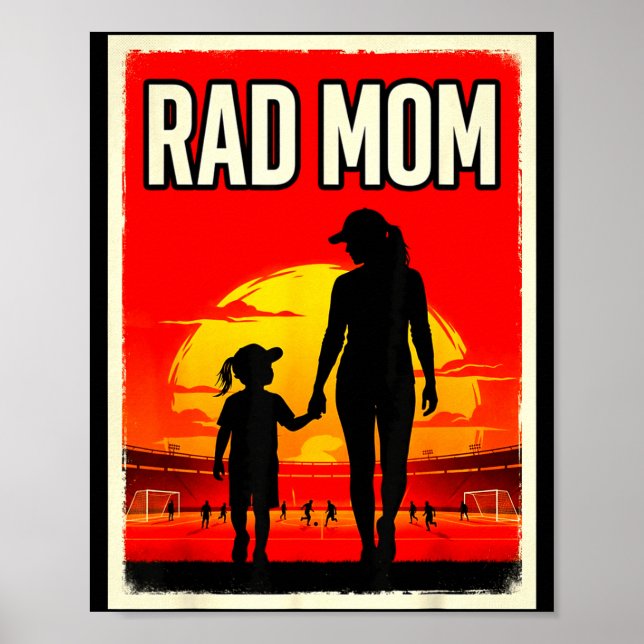 Affiche Maman géniale mère et fille maman de footballeuse  (Devant)
