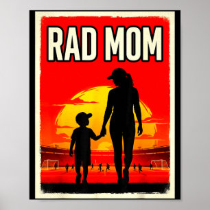 Affiche Maman géniale mère et fils maman de footballeur co
