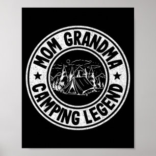Affiche Maman grand-mère camping légende camping-car campe