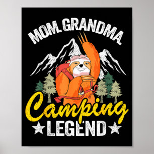 Affiche Maman grand-mère camping légende camping-car pares