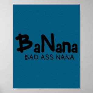 Affiche Maman Grand-mère Nana Mauvaise Banane Drôle