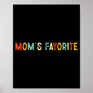 Affiche Maman humour rétro préféré de maman