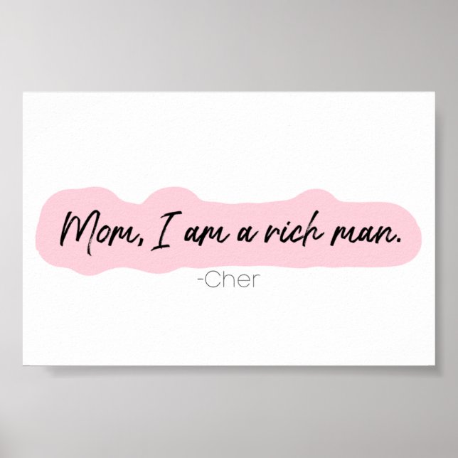 Affiche maman Je suis un homme riche (Devant)