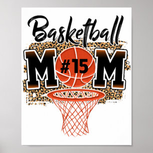 Affiche Maman Joueur personnalisé Numéro 15 Sport Maman Fê