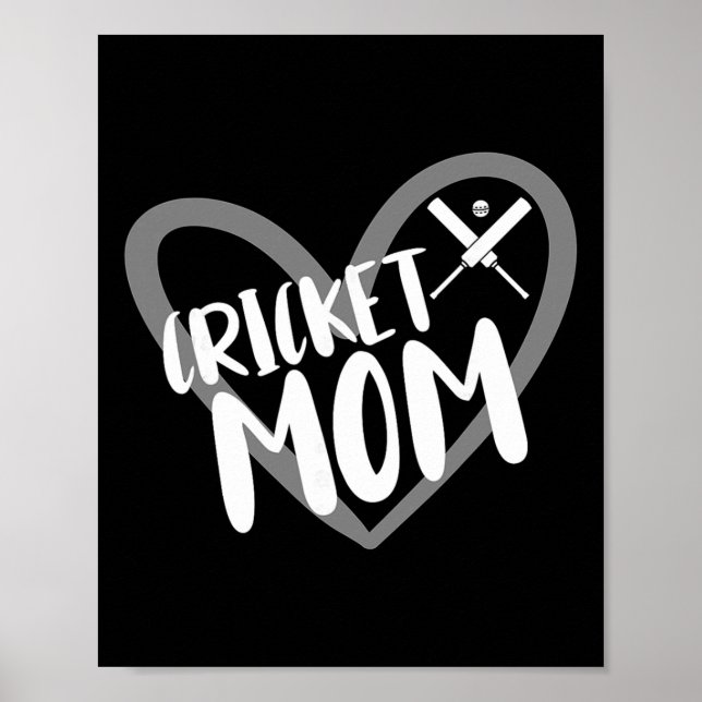 Affiche Maman joueuse de cricket  (Devant)
