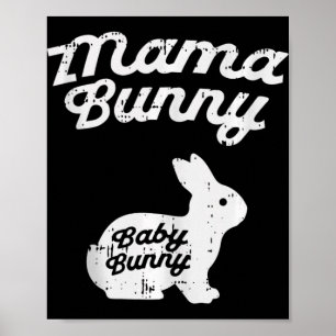 Affiche Maman Lapin Annonce de Grossesse Mignonne Révélati