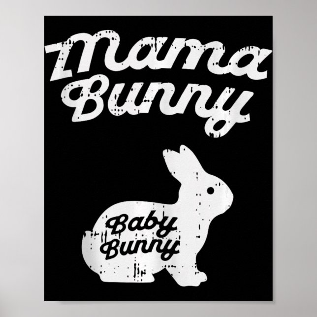 Affiche Maman Lapin Annonce de Grossesse Mignonne Révélati (Devant)