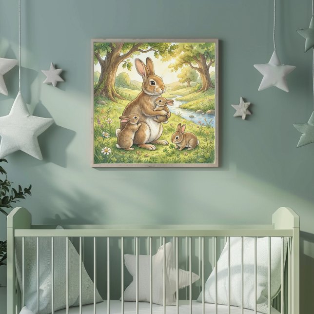 Affiche Maman Lapin et sa Crèche de Bébés (Créateur téléchargé)