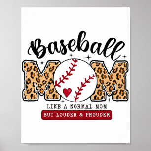Affiche Maman Leopard Loud &amp; Fier Baseball Mère