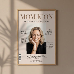 Affiche Maman Luxueuse et Personnalisée   Magazine Photo P