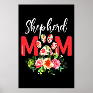 Affiche Maman mignonne berger allemand