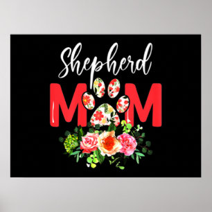 Affiche Maman mignonne berger allemand
