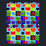 Affiche Maman moderne abstrait mignon coeurs pop art<br><div class="desc">Montre à ta mère un peu d'amour parce qu'elle est tout coeur. Dites à votre maman qu'elle est la meilleure, la plus grande maman que chacun ait vécu avec cette affiche vibrante du coeur pop art moderne. Vous pouvez aussi offrir ce cadeau à vos meilleurs amis, à d'autres membres de...</div>