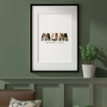 Affiche Maman multi photo meilleure élégante simple typogr<br><div class="desc">Mum 3 photo cadeau de typographie moderne. Idéal pour la journée contemporaine des mères élégantes,  anniversaires ou décoration de maison de Noël art imprimé cadeaux d'affiche. Design moderne noir et blanc,  les couleurs peuvent être customisées selon votre décoration et votre style.</div>