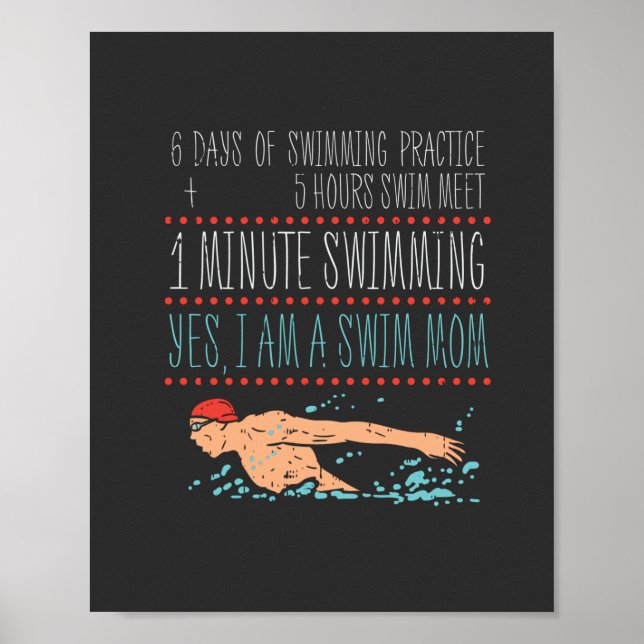 Affiche Maman nager (Devant)