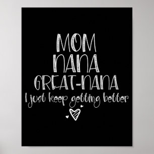 Affiche Maman nana grande nana continue à s'améliorer mère