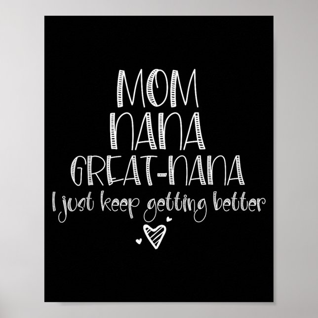 Affiche Maman nana grande nana continue à s'améliorer mère (Devant)