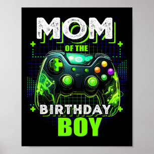 Affiche Maman Of Anniversaire Garçon Jeu Vidéo Corresponda
