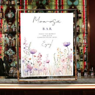 Affiche Maman-osa Bar Meadow Fleur sauvage Baby shower Woo