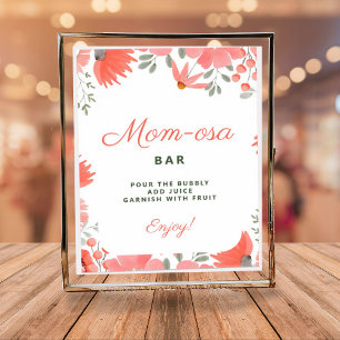 Affiche Maman-osa Bar Un petit Baby shower Fleur sauvage