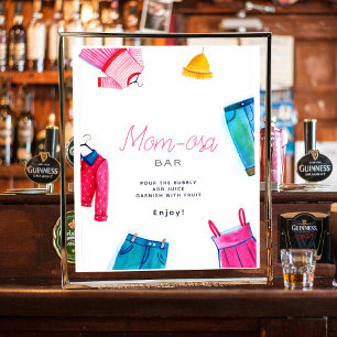 Affiche Maman-osa Bonjour bébé Baby shower de vêtements ro