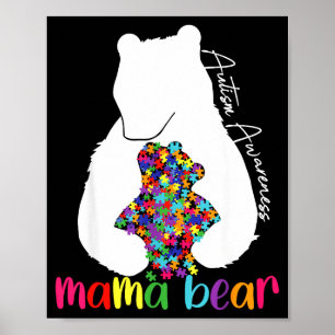 Affiche Maman ours amour soutien sensibilisation autisme p