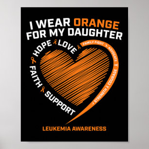 Affiche Maman Papa Hommes Je Porte Orange Pour Ma Fille Le