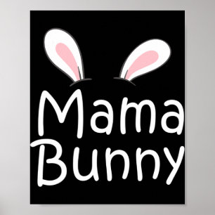 Affiche Maman Papa Lapin Jour de Pâques Papa Maman enceint