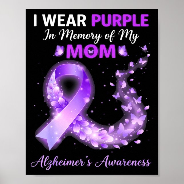 Affiche Maman porte du violet en mémoire de la maladie d'A (Devant)