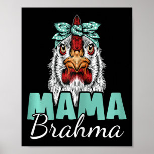 Affiche Maman Poule Brahma Maman Silkie Vintage 