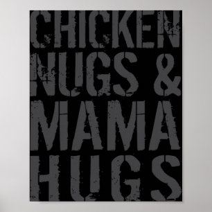 Affiche Maman poulet mignonne drôle graphique pour l'amant
