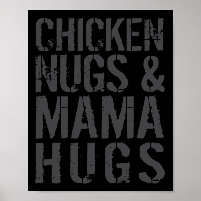 Affiche Maman poulet mignonne drôle graphique pour l'amant (Devant)