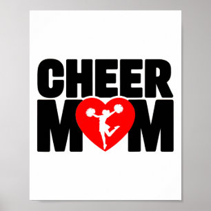 Affiche Maman qui fait du cheerleading pour l'équipe de ch