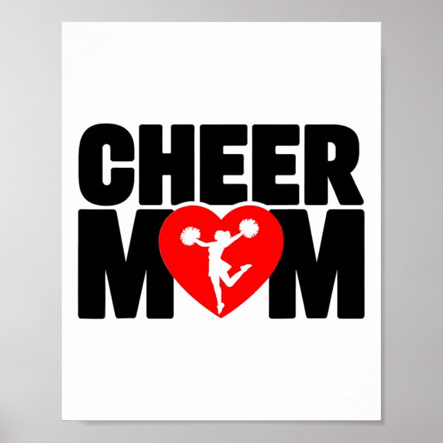 Affiche Maman qui fait du cheerleading pour l'équipe de ch (Devant)