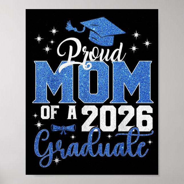 Affiche Maman remise de diplôme senior 2026 maman fière d' (Devant)