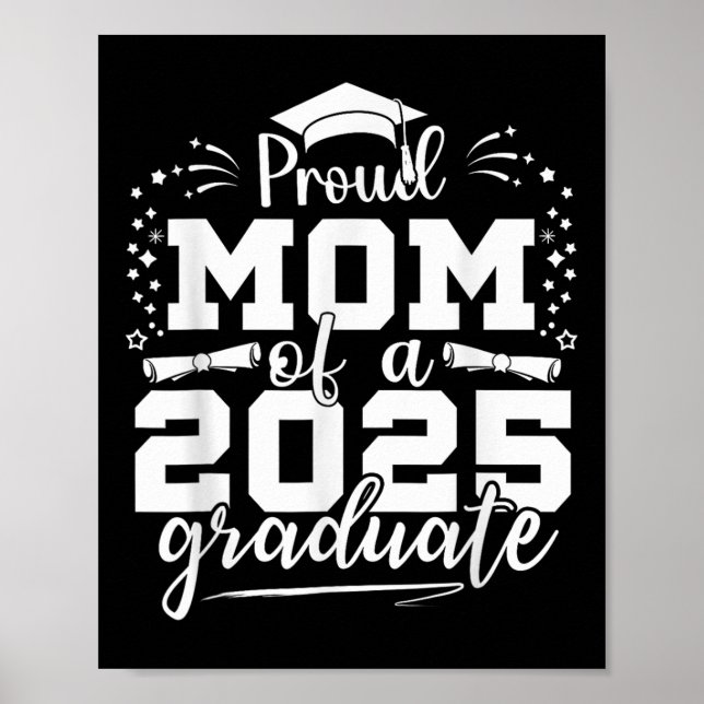 Affiche Maman Senior 2025 Fier Maman D'Une Classe De 2025  (Devant)
