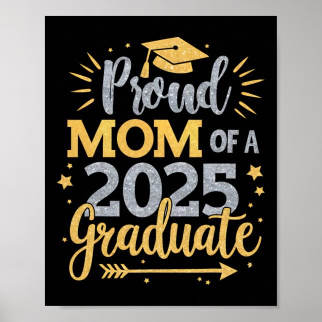 Affiche Maman Senior 2025 Maman fière d'une promotion de 2 (Devant)