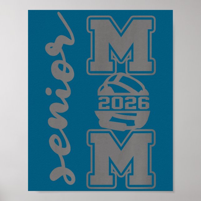 Affiche Maman senior 2026 athlète de lutte parent fier (Devant)
