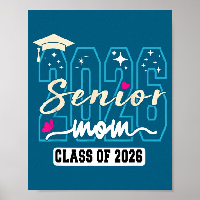 Affiche Maman senior 2026 maman fière d'une promotion de 2 (Devant)
