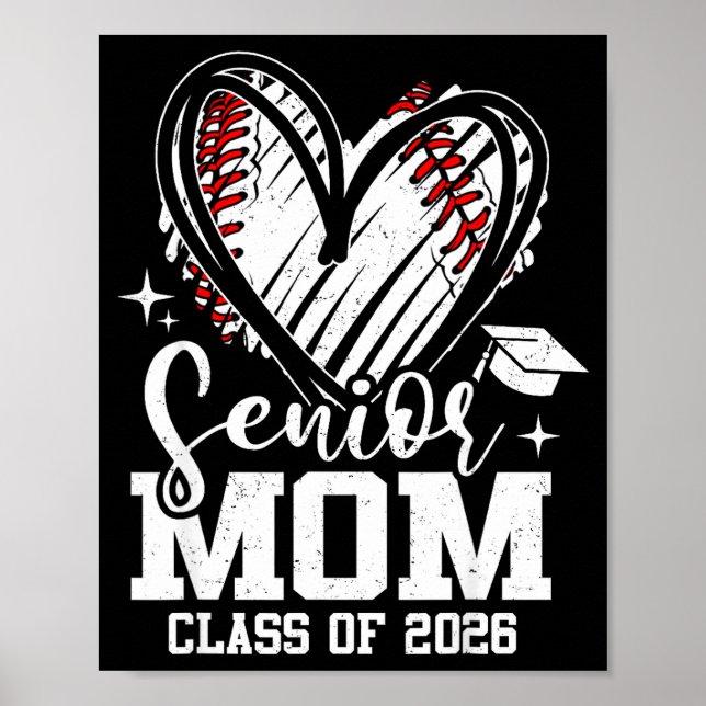 Affiche Maman senior classe de 2026 baseball remise des di (Devant)