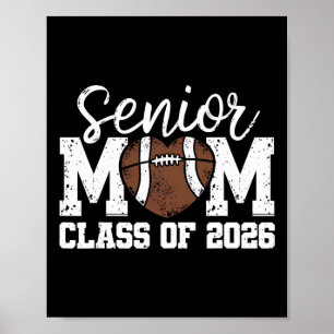 Affiche Maman senior de football Cl de 2026 Diplômée Maman