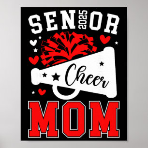 Affiche Maman senior fière de cheer 2025 Cheerleading Mama