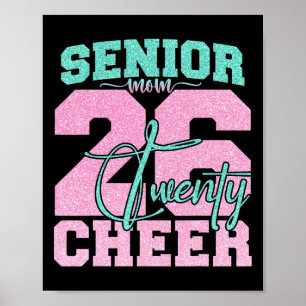 Affiche Maman senior fière de pom-pom girl 2026 Pom-pom gi