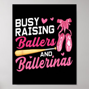 Affiche Maman Srt Drôle Occupée à Élever des Ballers et de