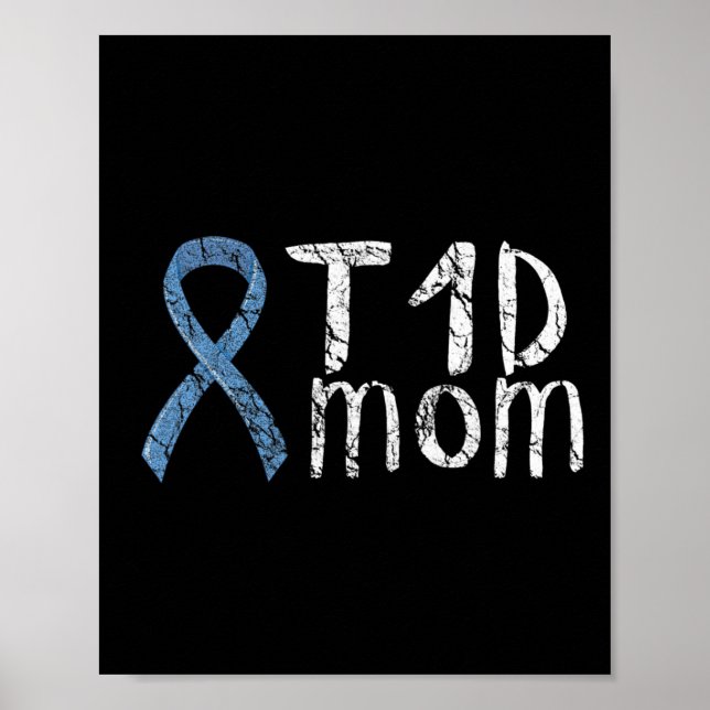 Affiche Maman T1d Cadeau de sensibilisation au diabète de  (Devant)