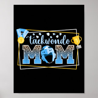 Affiche Maman Taekwondo Léopard Taekwondo Maman Taekwondo