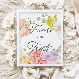 Affiche Maman to Bee   Baby shower Floral Aquarelle