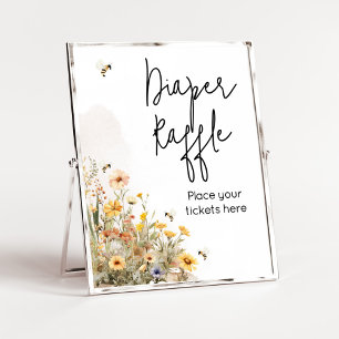 Affiche Maman to Bee Fleur sauvage Baby shower Déchets Raf