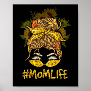 Affiche Maman Vie Messager Cheveux Bun Sunflower Femmes Lu
