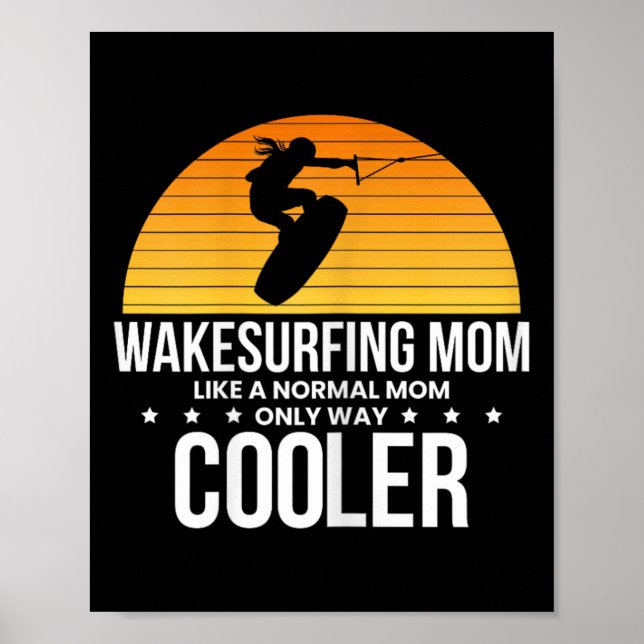 Affiche Maman wakesurf Wakeboard Wakeboard Wakeboardeur Su (Devant)